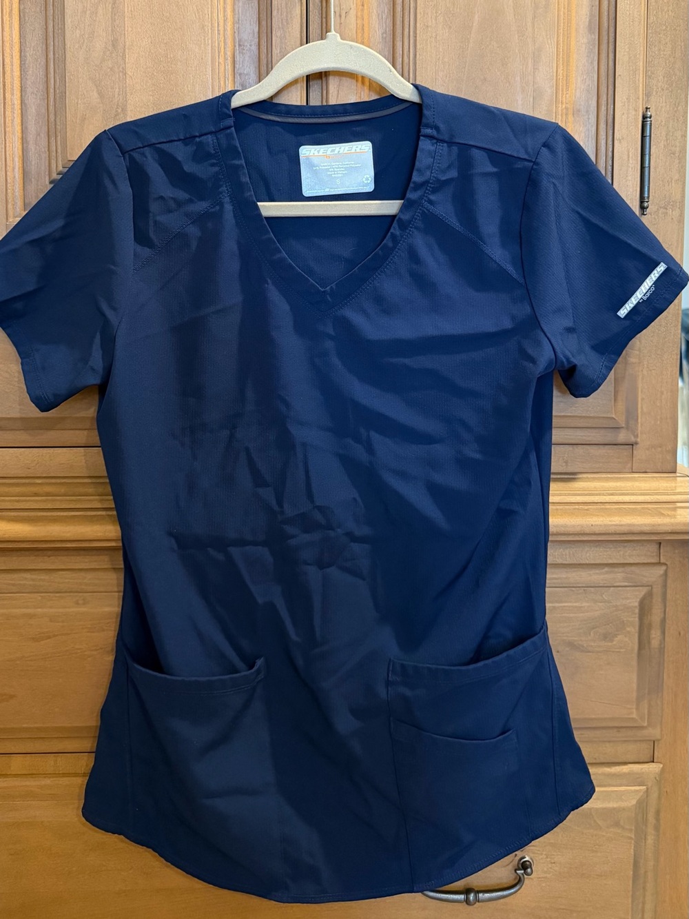 Skechers Women's Navy V-Neck Scrub Top